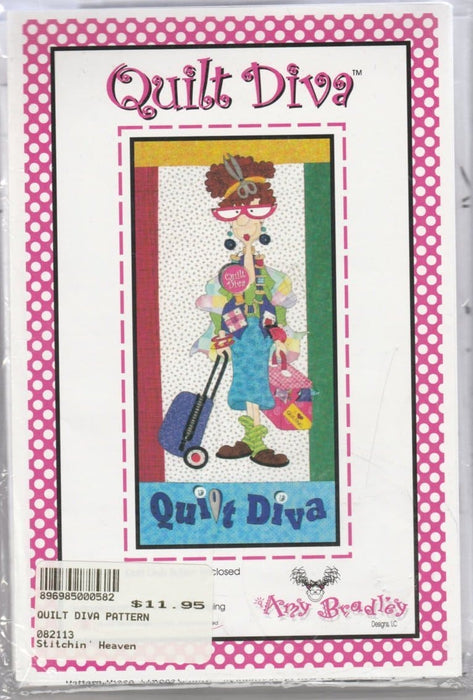 Quilt Diva KIT - Includes pattern and applique pieces precut and prefused! - Wall hanging or Quilt Pattern by Amy Bradley Designs - RebsFabStash