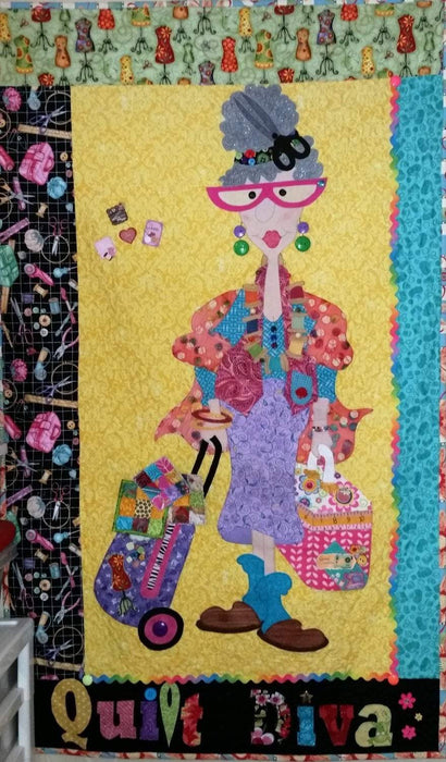Quilt Diva - Wall hanging or Quilt Pattern by Amy Bradley Designs - RebsFabStash
