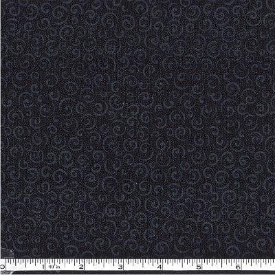 Quilting Illusions - per yard - Quilting Treasures -Black Swirls - 21517-J - Tonal, Blender - RebsFabStash