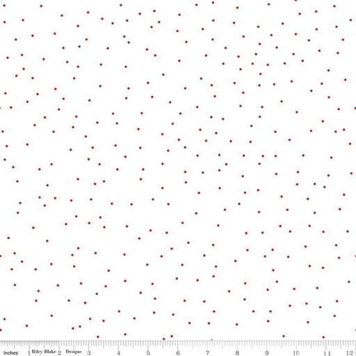 Red Pin Dot - Seasonal Basics - per yard - Riley Blake Designs - C705-RED - RebsFabStash
