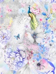 Peacock Walk - Floral Array - Gold Digiprint - per yard - RJR Fabrics - Digitally Printed - RJ2903-GO2D