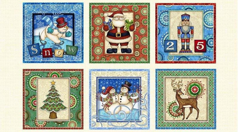 Santa is Coming to Town - PANEL 2 - Advent Calendar - 24"x 43" - Dan Morris - Quilting Treasures - Panel 2 Advent - RebsFabStash