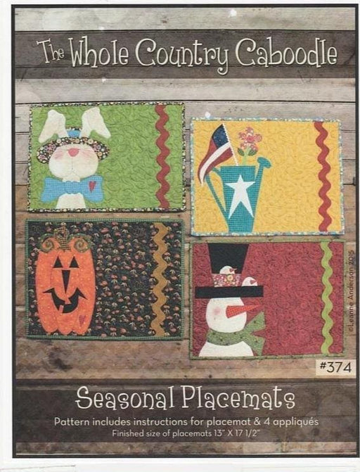 Seasonal Placemats - Holiday Placemat Pattern - by Leanne Anderson of the Whole Country Caboodle - RebsFabStash