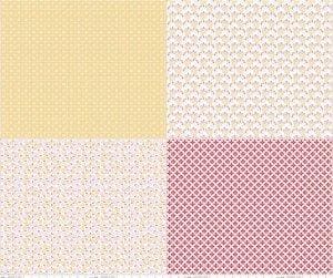 Sew Cherry 2 - per yard - Riley Blake - by Lori Holt - Pink and green fat quarter panel - background, tonal, blender FQP 5809 - RebsFabStash