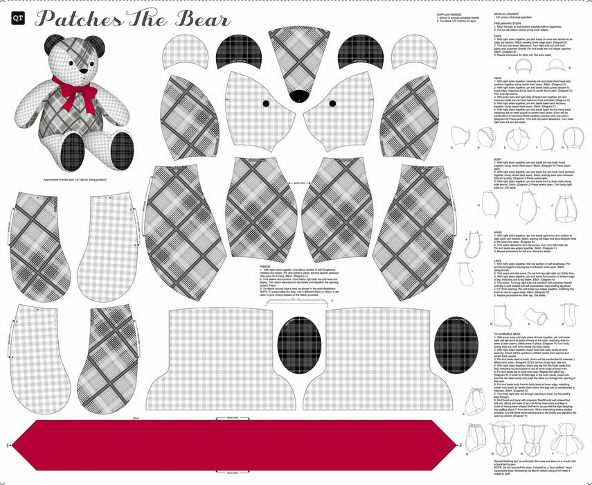 Sew N Go - Craft PanelUdderly Adorable -Quilting Treasures - fun project! - Great gift! - Panel measures 36" - Black and White Cow and calf! - RebsFabStash