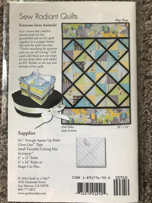 Sew Radiant Quilts - Pattern - Eleanor Burns, Sue Bouchard - Quilt in a Day - Easy #1240 - RebsFabStash