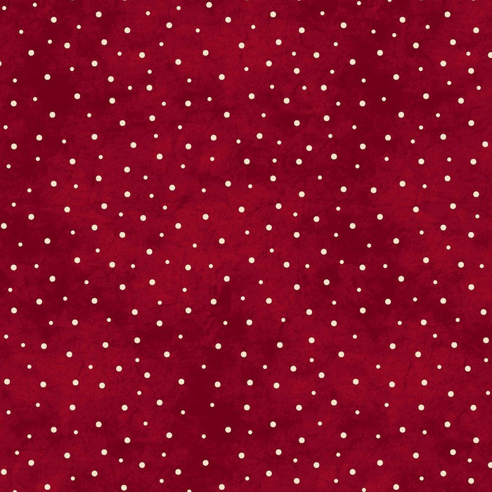 Sheltering Tree - per yard - by Robin Kingsley for Maywood Studio - Sprinkled Dots - MAS8417-ER -red dots on cream - RebsFabStash