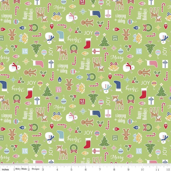 SHIPPING NOW! - Cozy Christmas Fat Quarter Bundle (35) 18" x 22" pieces - Lori Holt - Riley Blake - Christmas fabric - RebsFabStash