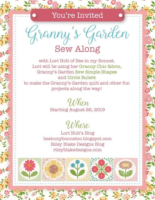 SHIPPING NOW!! Lori Holt Granny’s Garden QUILT KIT - Granny Chic fabrics - Riley Blake - Granny Chic Sew Along - Options for backing! - RebsFabStash