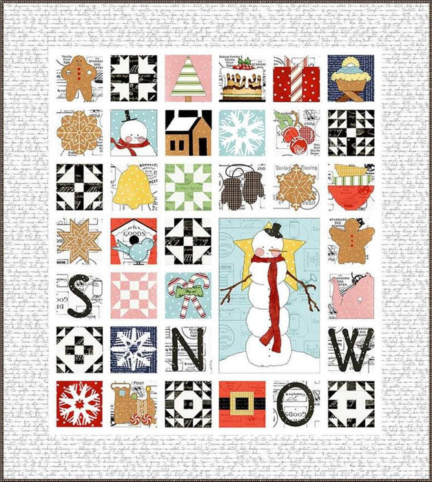 SHIPPING NOW! Sweet Snow Along Quilt - PATTERN ONLY - by Janet Wecker Frisch - Uses Snow Sweet Collection - Riley Blake Designs - RebsFabStash
