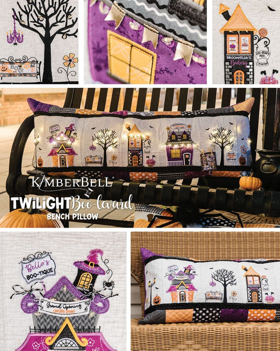 SHIPPING NOW!! Twilight Boo-Levard - EMBROIDERY VERSION Kit - Kimberbell Designs - Maywood - Halloween Bench Pillow - RebsFabStash