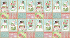 Snow Fun - Menagerie - PER YARD - Cori Dantini - Blend - ADORABLE Christmas prints! Holly Jolly Holly on Green - RebsFabStash