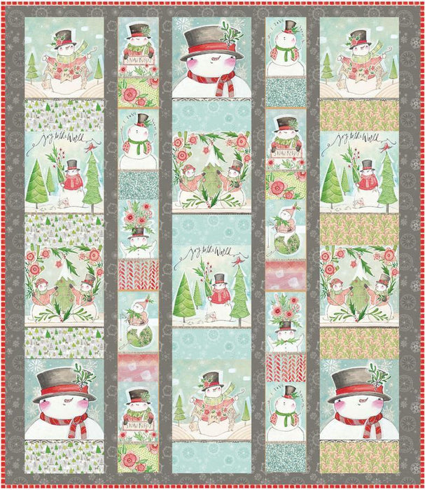 Snow Fun - Menagerie - PER YARD - Cori Dantini - Blend - ADORABLE Christmas prints! Snow Plaid Green - RebsFabStash