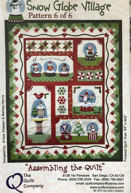 Snow Globe Village - Block of the Month Quilt Pattern - Complete set PLUS Accessory pack! - patterns by Melissa Harris & Arlene Stamper - RebsFabStash