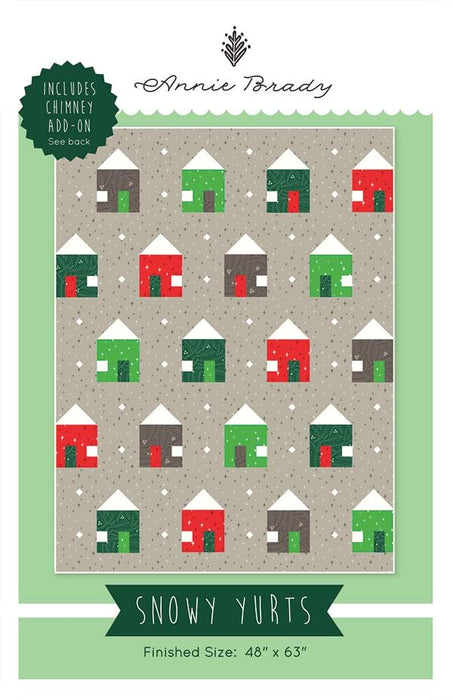 Snowy Yurts - Quilt PATTERN - by Annie Brady for MODA - features Northern Light fabric collection - winter, houses, holiday - RebsFabStash