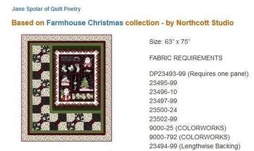 Snuggle Season - PATTERN - by Jane Spolar for Quilt Poetry - features Farmhouse Christmas fabrics by Northcott Studio - 63" x 75" - RebsFabStash