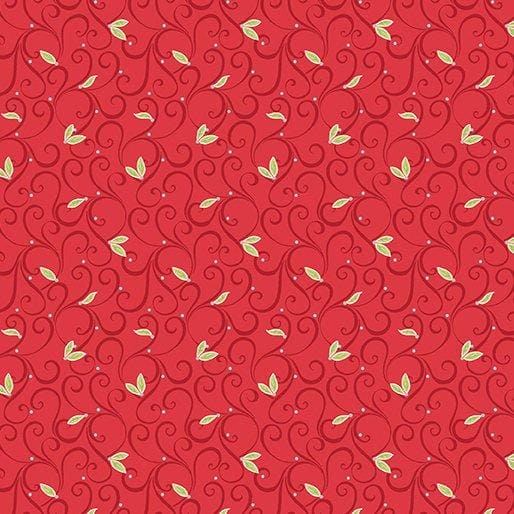 Sparkle - Per Yard - Contempo by Benartex - by Amanda Murphy - Ornaments on Red - RebsFabStash