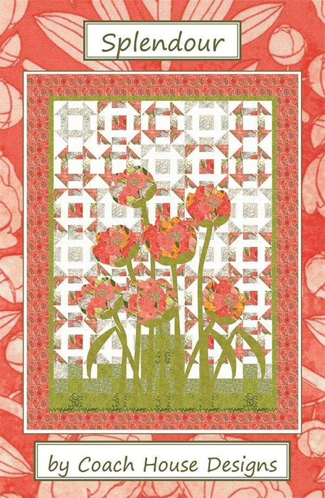 Splendour quilt pattern by Coach House Designs, designed by Barb Cherniwchan - uses Blushing Peonies fabric from Moda - RebsFabStash