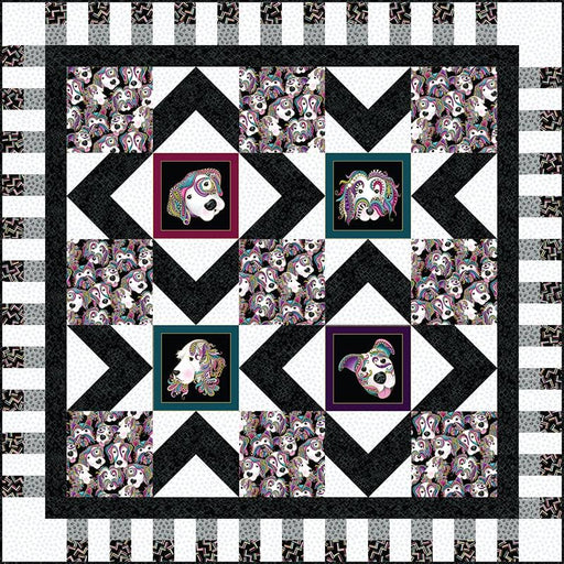 Stardom - Quilt Kit - uses Dog On it fabrics by Ann Lauer for Benartex - Lap Size - RebsFabStash