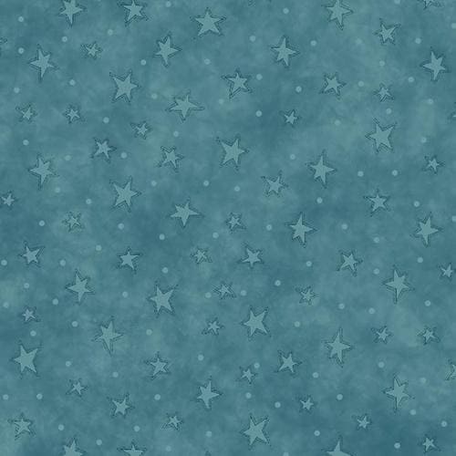 Starry Basics - per yard - By Leanne Anderson for Henry Glass - Scattered Stars - BLUE - 8294-17 - RebsFabStash