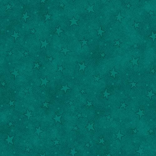 Starry Basics - per yard - By Leanne Anderson for Henry Glass - Scattered Stars - NEW TEAL - 8294-78 - RebsFabStash