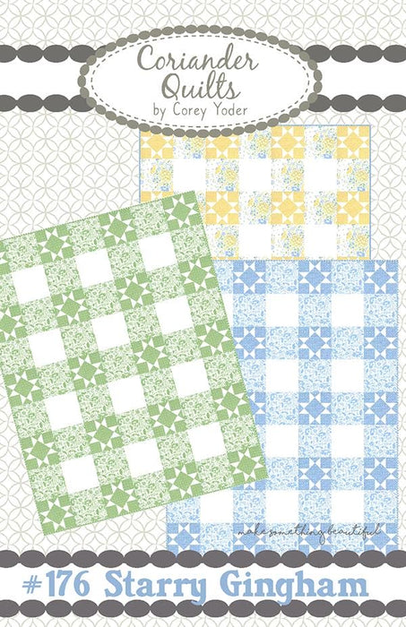 Starry Gingham #176 - Coriander Quilts - by Corey Yoder - Charm Pack Friendly - 63" x 81" - RebsFabStash