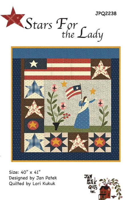 Stars For The Lady - Quilting Pattern - designed by Jan Patek Quilts Inc. - 40"x41" - RebsFabStash