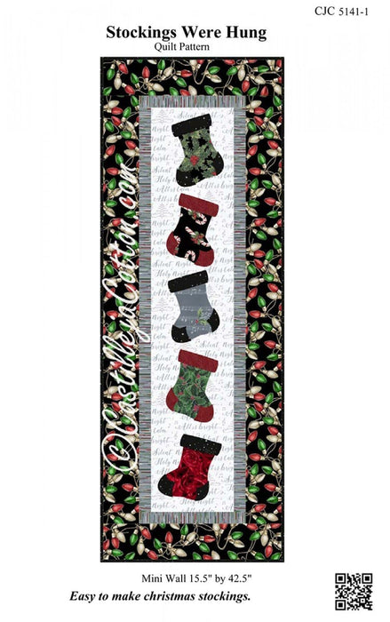 Stockings Were Hung - Quilt PATTERN - by Diane McGregor of Castilleja Cotton - Wall Hanging - holiday - seasonal - RebsFabStash