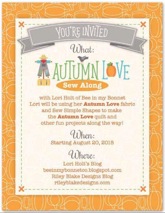 Autumn Love Sew Along by Lori Holt of Bee in my Bonnet at RebsFabStash