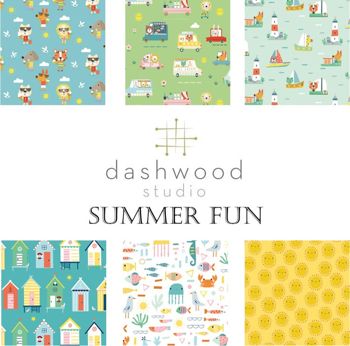 Summer Fun, Dashwood Studio, Sally Payne, Animals, fabric