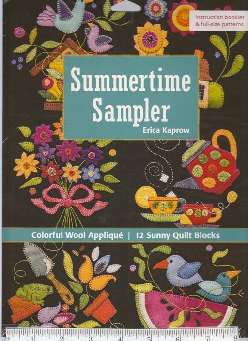 Summertime Sampler - Wool Applique Pattern Set - by Erica Kaprow - RebsFabStash