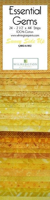 Sunny Side Up- (40) 2.5" Strips - Wilmington Prints - 40 Karat Gems - Yellow Tonals and blenders - RebsFabStash