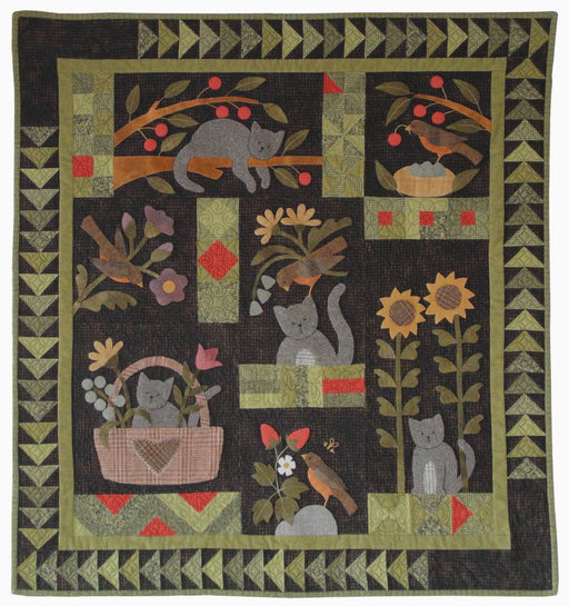 Susie's World - Block of the Month Quilt Pattern - Bonnie Sullivan - Complete Set 4 blocks - Flannel or Wool Applique - Primitive - RebsFabStash