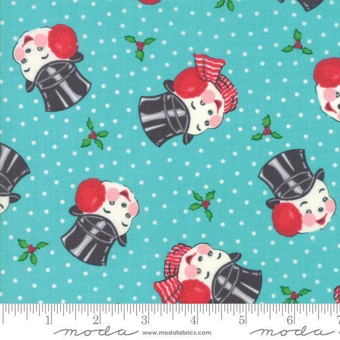 Sweet Christmas - per yard - by Urban Chiks - MODA - Quilting/Sewing Vintage Fabric - Poinsettias and Green, Red, White Stripe - 31150 11 - RebsFabStash