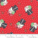 Sweet Christmas - per yard - by Urban Chiks - MODA - Quilting/Sewing Vintage Fabric - Poinsettias and Green, Red, White Stripe - 31150 14 - RebsFabStash