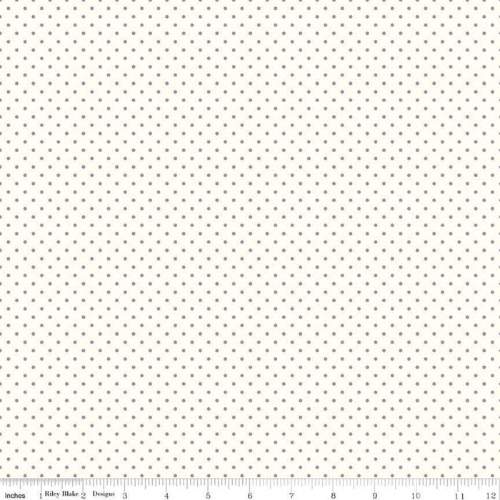 Swiss Dot - per yard - Riley Blake - Swiss Dot On Cream - Le Creme - Aqua - basics - tonals, blenders - C600-20 AQUA - RebsFabStash
