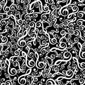 Timeless Treasures Black & White Swirl Fabric - By the Quarter Yard