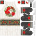 The Scarlet Feather - Apron and Mitt - Pale Gray Multi PANEL! - 43" x 43" panel - by Deborah Edwards for Northcott - RebsFabStash