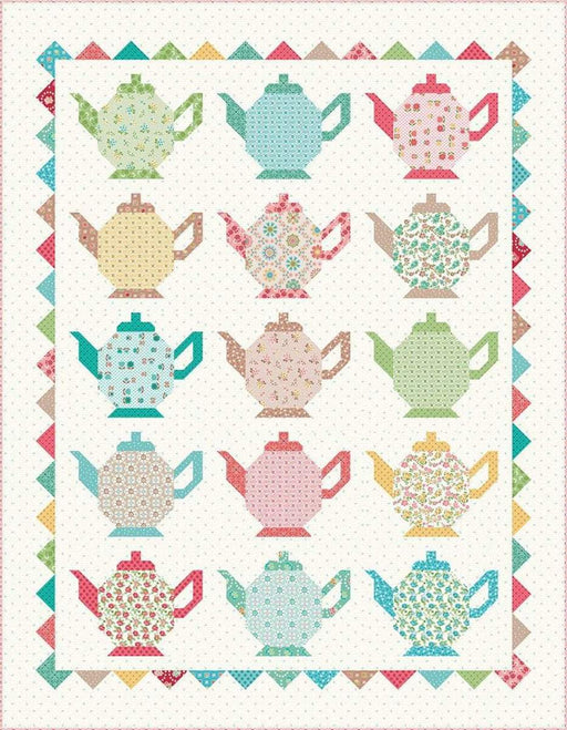 They're Here!!!! LIMITED EDITION! Lori Holt Granny Chic Granny's Teapot Quilt KIT - Granny Chic - Riley Blake - Options for backing! - RebsFabStash