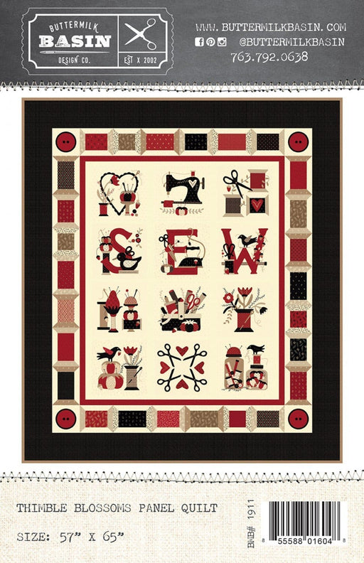 Thimble Blossoms Panel Quilt - PATTERN - by Buttermilk Basin - BMB#1911 - 57" x 65" - RebsFabStash