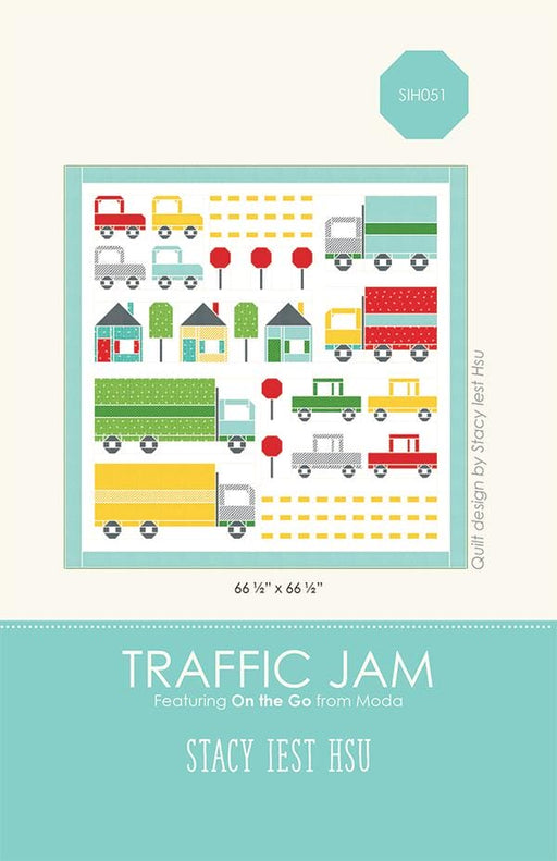 Traffic Jam - Quilt PATTERN - by Stacy Iest Hsu - features On the Go from Moda - 66.5" x 66.5" - RebsFabStash