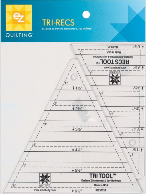 Tri Recs Triangle Rulers - by Darlene Zimmerman and Joy Hoffman for EZ Quilting-Buttons, Notions & Misc-RebsFabStash