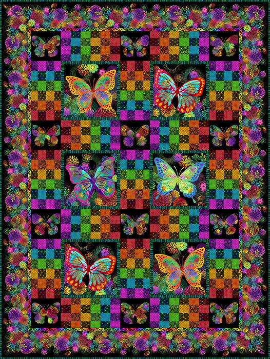 Unusual Gardens II Butterfly Quilt - PATTERN - Unusual Garden II Collection - Jason Yenter- In the Beginning Fabrics - Floral