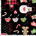 We Whisk You a Merry Christmas PER YARD -Kim Christopherson-Kimberbell Designs- Maywood - Multi color pin dot on White - RebsFabStash