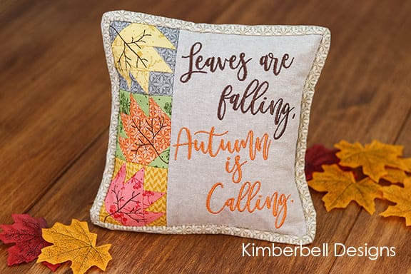 Bench Buddies! - September, October, November and December - Petite Bench Pillow Embroidery CD - by Kimberbell - Petite Bench Pillow - by Kim Christopherson -KD576