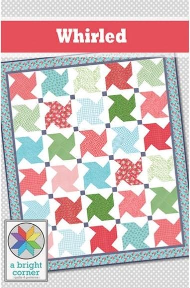 Whirled - Quilt PATTERN - by Andy Knowlton - A Bright Corner - Crib, Throw, & Twin Sizes - Fat Quarter Friendly - RebsFabStash