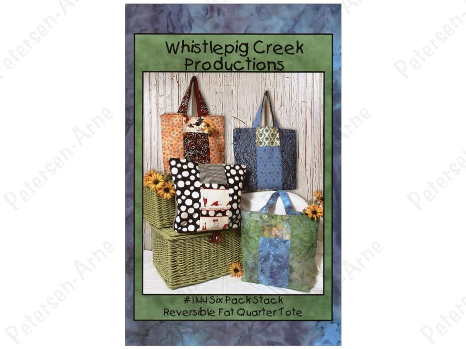 Tote Pattern, Fat quarter friendly, reversible tote, whistlepig creek