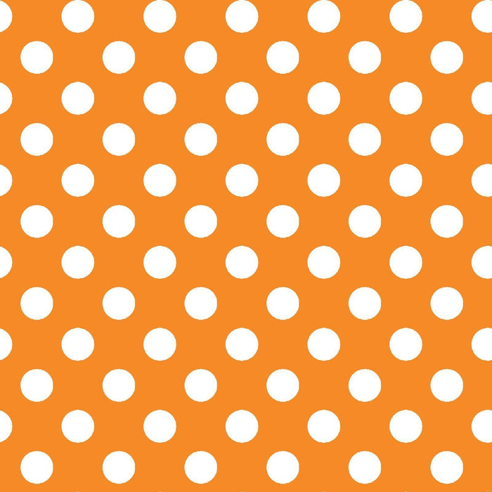 White dots on Orange - Per Yard- Kimberbell Basics - Maywood Studio - MAS 8216-O - RebsFabStash