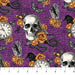 Wicked - per yard - by Nina Djuric for Northcott - Skulls on a Purple Background - RebsFabStash