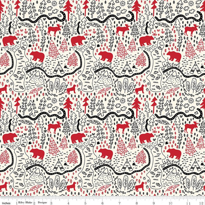 Wild at Heart - per yard - by Lori Whitlock for Riley Blake Designs - Main - C9820-RED - RebsFabStash